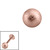 Rose Gold Steel Threaded Shimmer Balls 1.2mm - SKU 29338