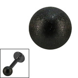 Black Steel Threaded Shimmer Balls 1.6mm 1.6mm, 5mm. One ball only.