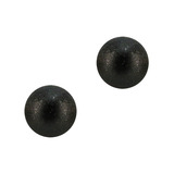 Black Steel Threaded Shimmer Balls 1.6mm 1.6mm, 4mm. Pack of 2 balls.
