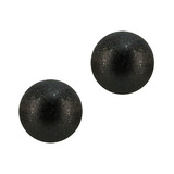 Black Steel Threaded Shimmer Balls 1.6mm 1.6mm, 5mm. Pack of 2 balls.