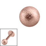 Rose Gold Steel Threaded Shimmer Balls 1.6mm 1.6mm, 4mm. One ball only.