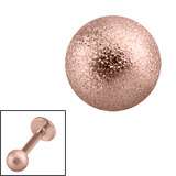 Rose Gold Steel Threaded Shimmer Balls 1.6mm 1.6mm, 5mm. One ball only.