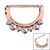 Rose Gold Steel Jewelled Nipple Clicker Ring - SKU 29361
