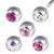 Multipack - Surgical Steel Threaded Jewelled Balls Set - SKU 29419