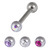 Multipack - Steel Single Jewelled Micro Barbell and Jewelled Balls Set 1.2mm Gauge 1.2mm, 7mm, 3mm, Crystal AB, Lilac, Clear, Fuschsia - alternative image