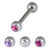 Multipack - Steel Single Jewelled Micro Barbell and Jewelled Balls Set 1.2mm Gauge 1.2mm, 7mm, 3mm, Pink, Lilac, Clear, Fuschsia - alternative image