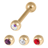 Multipack - Zircon Steel Single Jewelled Barbell and Jewelled balls Set 1.2mm, 8mm, 3mm, Crystal AB, Purple, Clear, Red