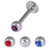 Multipack - Steel Jewelled Labret and Jewelled Balls Set 1.2mm gauge 1.2mm, 10mm, 2.5mm, Purple, Red, Clear, Sapphire Blue - alternative image
