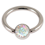 Steel Jewelled BCR 1.2mm 1.2mm, 9mm, Crystal AB