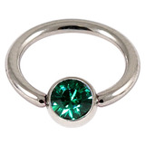 Steel Jewelled BCR 1.2mm 1.2mm, 9mm, Dark Green
