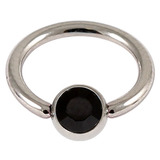 Steel Jewelled BCR 1.2mm 1.2mm, 9mm, Jet Black