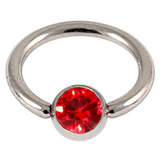 Steel Jewelled BCR 1.2mm 1.2mm, 9mm, Red