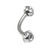 Steel Multi-Gem Jewelled Micro Curved Barbell 1.2mm - SKU 29730
