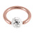 Rose Gold Steel BCR with Smooth Glitzy Ball 1.2mm - SKU 29787