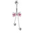 Belly Bar - Cute Jewelled Bow with Dangly Chains - SKU 29809