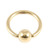 Zircon Steel Ball Closure Ring (BCR) (Gold colour PVD) - SKU 29830