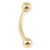 Zircon Steel Micro Curved Barbell 1.2mm (Gold colour PVD) - SKU 29855