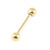 Zircon Steel Micro Barbells 1.2mm (Gold colour PVD) - SKU 29872