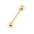 Zircon Steel Micro Barbells 1.2mm (Gold colour) - SKU 29873