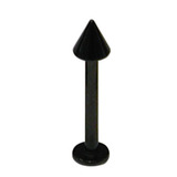 Black Steel Coned Labret 1.2mm, 9mm, 3mm