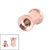 Rose Gold Steel Internal Thread Double Flared Eyelet - SKU 29963