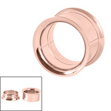 Rose Gold Steel Internal Thread Double Flared Eyelet - SKU 29967