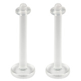 Acrylic Tongue Retainers (Hide it) 1.6mm, 14mm, Pack of 2