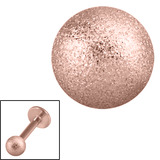 Rose Gold Steel Threaded Shimmer Balls 1.6mm 1.6mm, 8mm. One ball only.