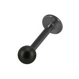 Black Steel Labret with Black Steel Shimmer Ball 1.2mm 1.2mm, 6mm, 3mm
