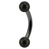 Black Steel Curved Bars with Shimmer Balls 1.6mm 4-4mm 5-5mm balls 1.6mm, 10mm, 4mm
