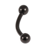 Black Steel Micro Curved Bar 1.2mm 1.2mm, 7mm, 3mm