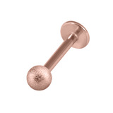 Rose Gold Steel Labret with Rose Gold Steel Shimmer Ball 1.2mm - SKU 30116