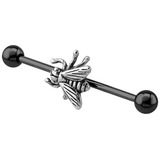 Black Steel Industrial Scaffold Barbell with Fly 1.6mm, 38mm, Fly
