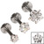 Steel Triple Piercing - Internally Threaded Claw Set Jewelled Star Labrets 1.2mm - SKU 30170