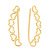 Gold Plated Sterling Silver Ear Vine - Hearts - SKU 30195