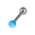 Steel Micro Barbell with Synthetic Opal Ball Single Ended 1.2mm 1.2mm, 6mm, 3mm, Light Blue Opal - alternative image