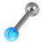 Steel Barbell with Synthetic Opal Ball Single Ended 1.6mm - SKU 30433
