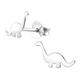 Sterling Silver Dinosaur Ear Stud Earrings - SKU 30479