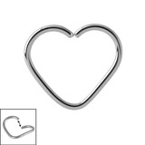 Steel Continuous Heart Twist Rings - SKU 30546