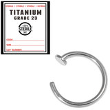 Sterile Titanium Open Nose Ring - SKU 30548