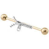 Zircon Steel Industrial Scaffold Barbell with Zip 1.6mm, 36mm, 5mm, Zip