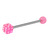 Acrylic Single Dice Barbell 1.6mm 10mm / Pink (one bar only) - alternative image