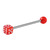 Acrylic Single Dice Barbell 1.6mm 10mm / Red (one bar only) - alternative image