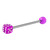 Acrylic Single Dice Barbell 1.6mm 16mm / Purple (one bar only) - alternative image