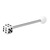 Acrylic Single Dice Barbell 1.6mm 16mm / White (one bar only) - alternative image