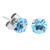 Steel Ear Stud Earrings - Claw Set Jewelled - SKU 30722