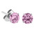 Steel Ear Stud Earrings - Claw Set Jewelled - SKU 30723