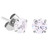 Steel Ear Stud Earrings - Claw Set Jewelled - SKU 30725