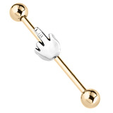 Zircon Steel Industrial Scaffold Barbell with the Finger 1.6mm, 32mm, 5mm, Finger
