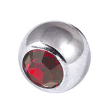 Titanium Threaded Jewelled Balls 1.6x5mm - SKU 31105